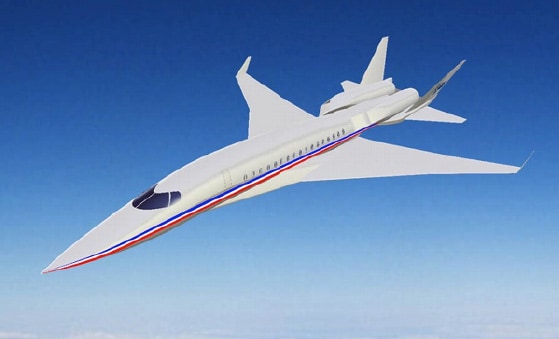 JAXAが想定している小型超音速旅客機の写真