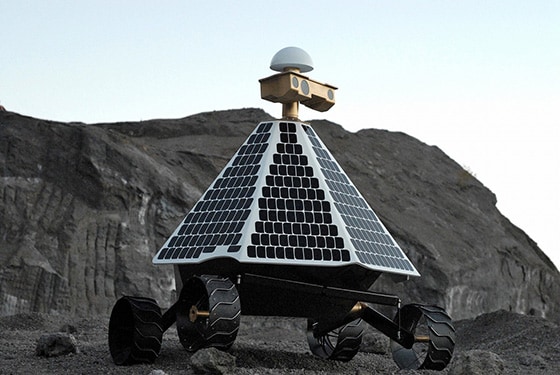 アストロボティックのピラミッド型ローバー「Red Rover」の写真