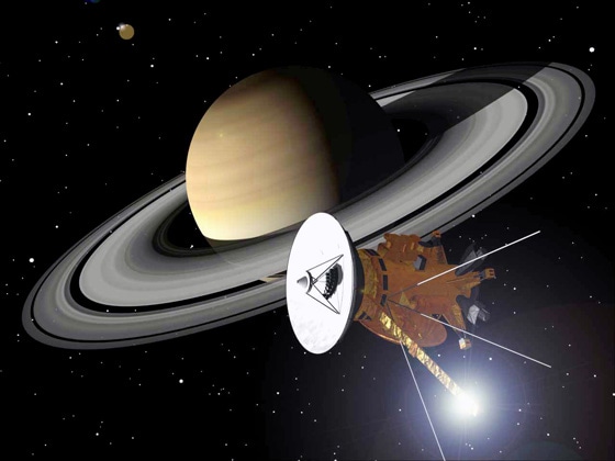土星に接近するカッシーニ
