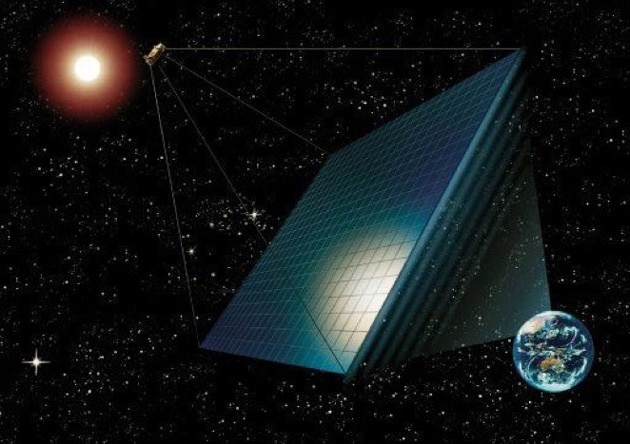 経済産業省が検討した宇宙太陽光発電システムのイメージ図