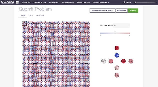 D-Wave 2000Qを利用する様子。