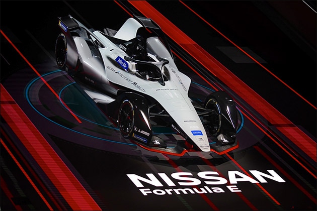 EVのフォーミュラーカーによるレース「FIA Formula E Championship」に参戦する日産自動車のマシン