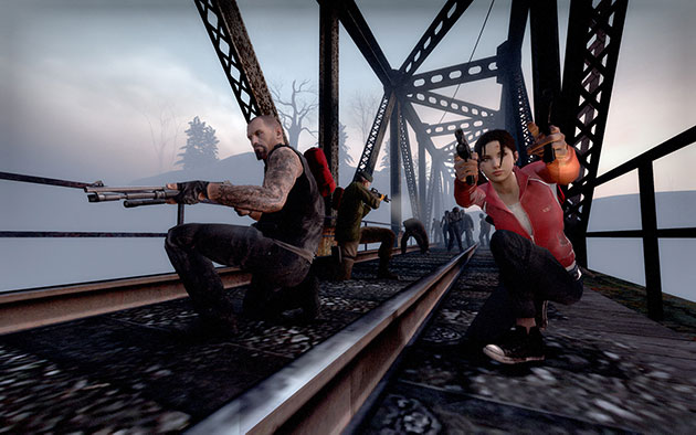 Valve社の『Left 4 Dead』のプレイ画面