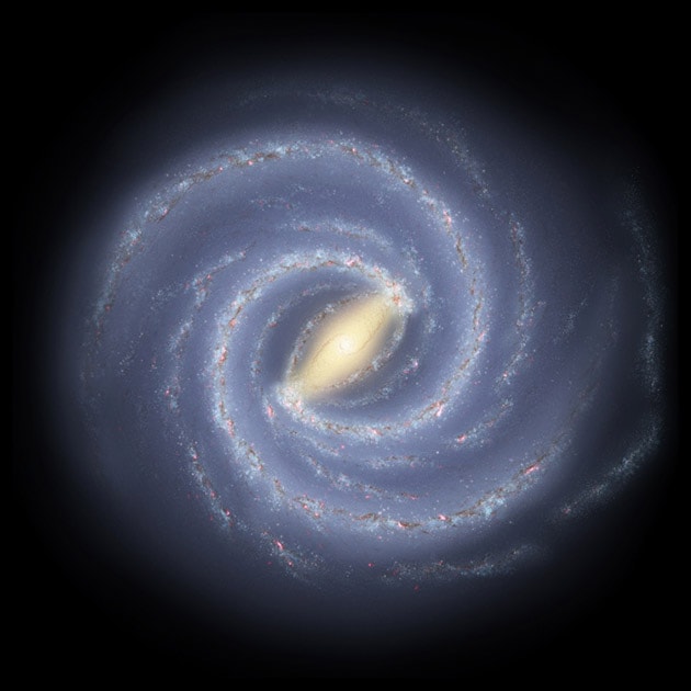 私たちが住む天の川銀河の想像図