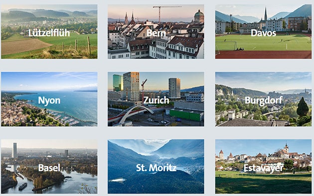 スイスは人口の90%が都市に住むため都市をカバーするだけで、すでに人口の90%をカバーしているという