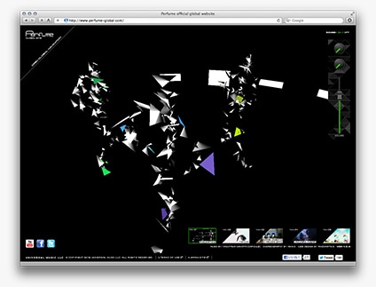 Perfumeグローバルサイトのキャプチャ