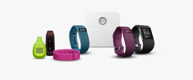 Fitbit社のブレスレット型ヘルスケア端末図