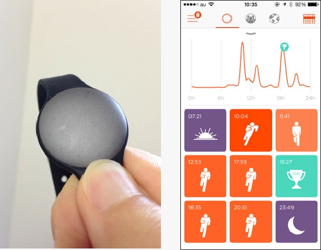 ユーザーの活動量を計測するMisfit社の「SHINE」の写真