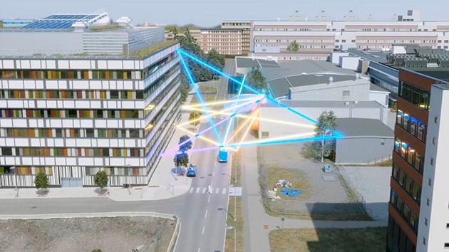 Ericssonと協力した5G電波の伝達シミュレーション
