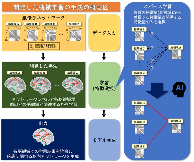 名古屋大学が開発したAIを用いた解析手法の概念図