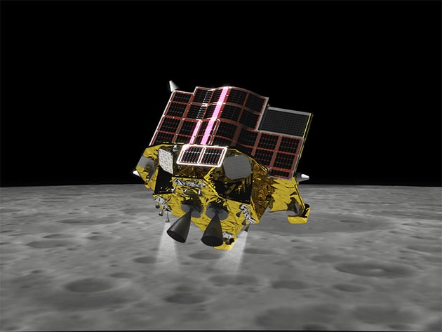 月面に着陸するSLIMの想像図