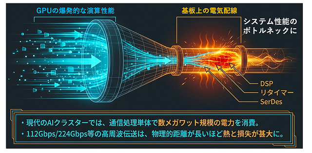 電子回路と光回路は得意領域と課題が異なる