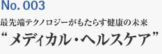 ISSUE 003 最先端テクノロジーがもたらす健康の未来 ”メディカル・ヘルスケア”